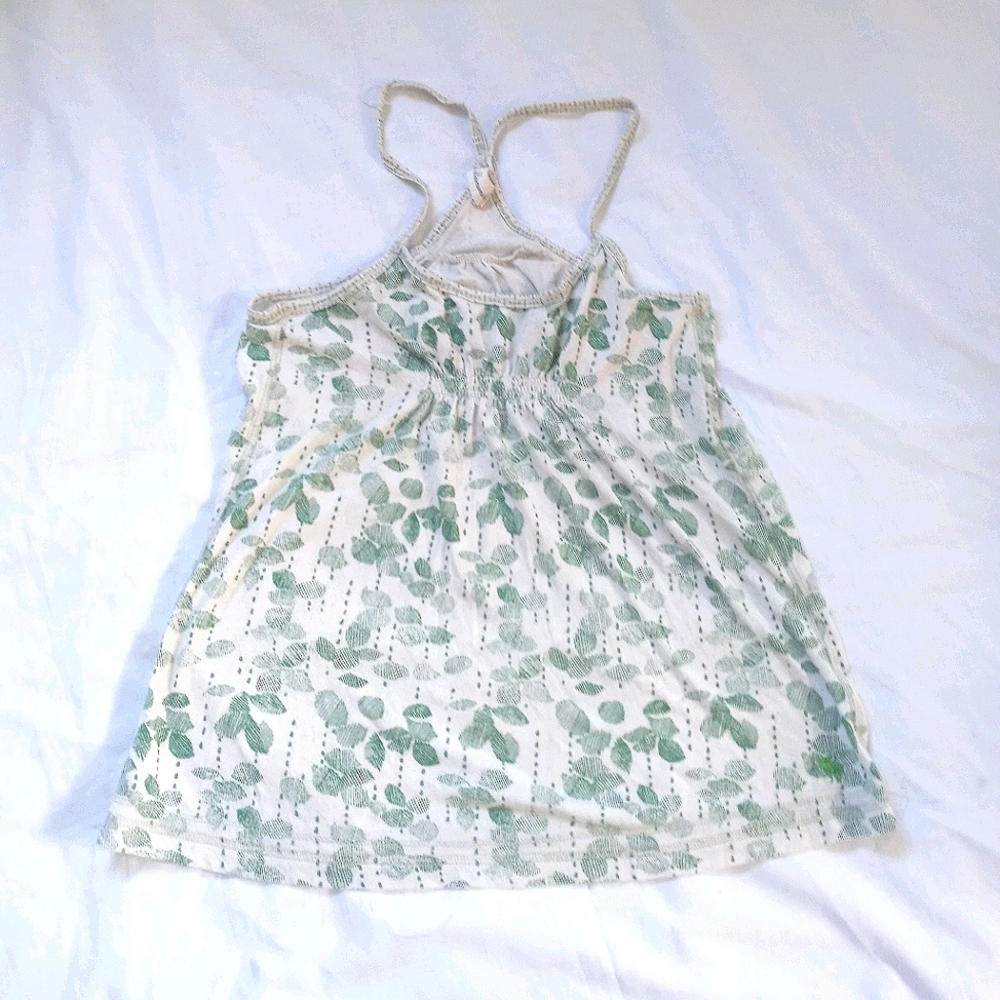 * Abercrombie Green & White Racerback ALine Tank Top